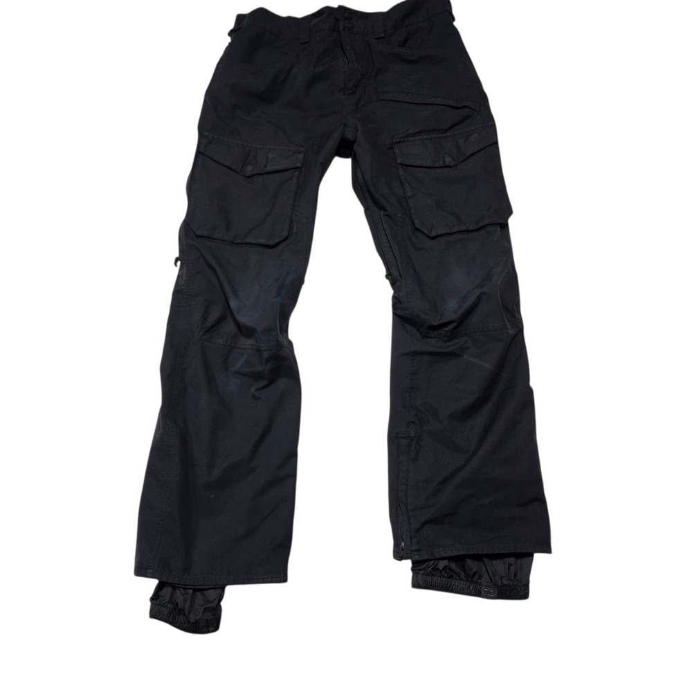 Burton Hellbrook Snowboard Pants Mens Large Black Cargo Insulated Living Lining